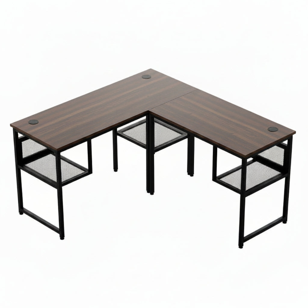 L Shaped Gaming Desk Home Office Fifty Inch Computer Table