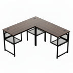 L Shaped Gaming Desk Home Office Fifty Inch Computer Table