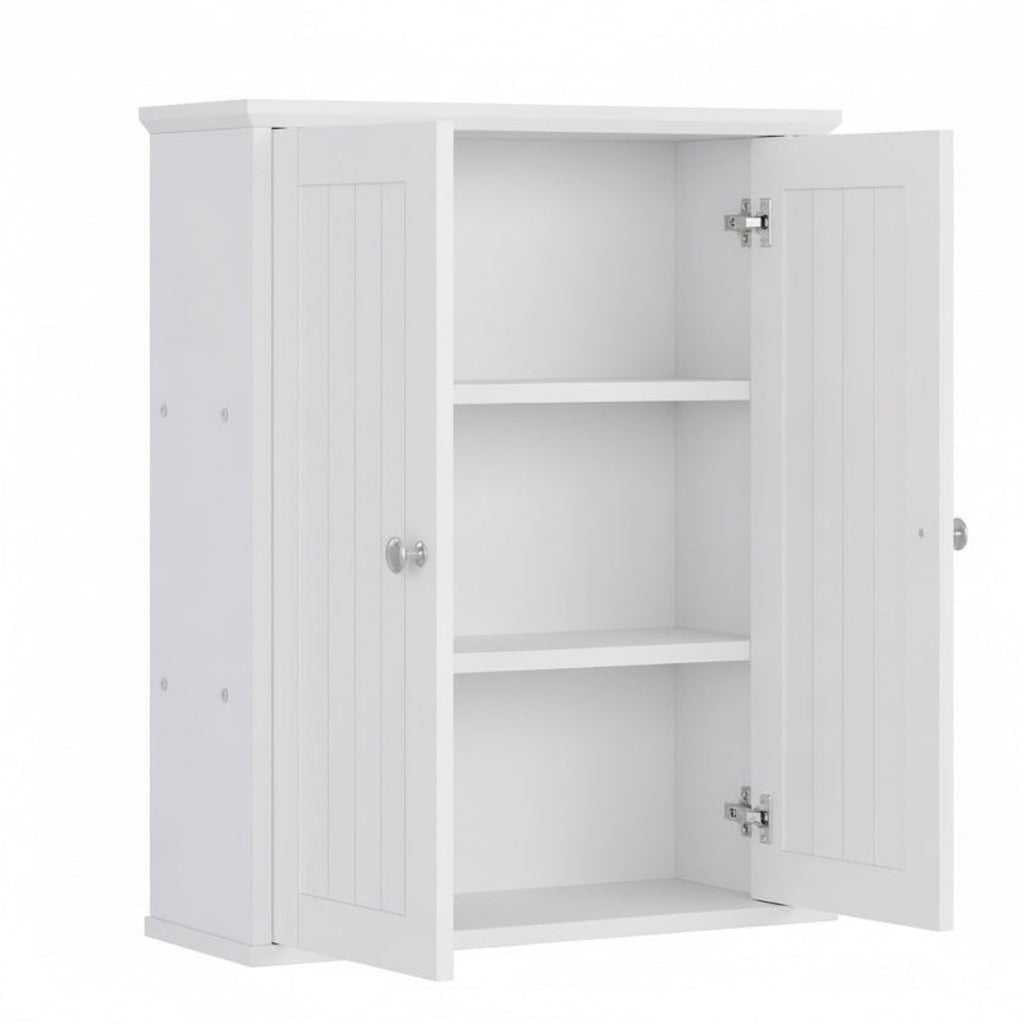 Bathroom Wall Mounted Cabinet Two Door Storage Organizer