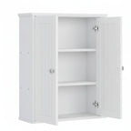 Bathroom Wall Mounted Cabinet Two Door Storage Organizer