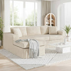 Cloud Modular Sectional Sofa L Shaped Corduroy Deep Seat