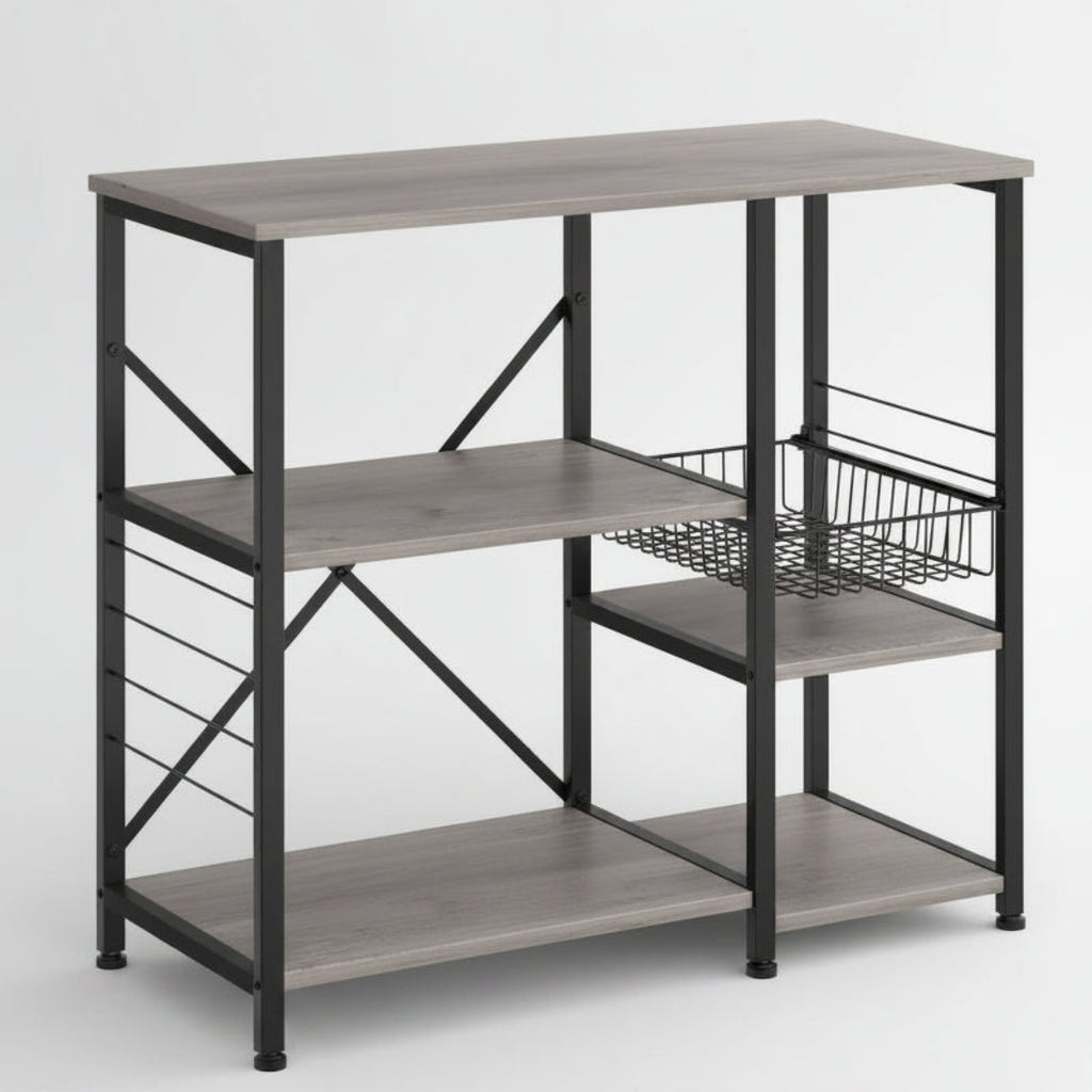 Kitchen Bakers Rack Coffee Bar Microwave Stand Storage Rack