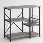 Kitchen Bakers Rack Coffee Bar Microwave Stand Storage Rack
