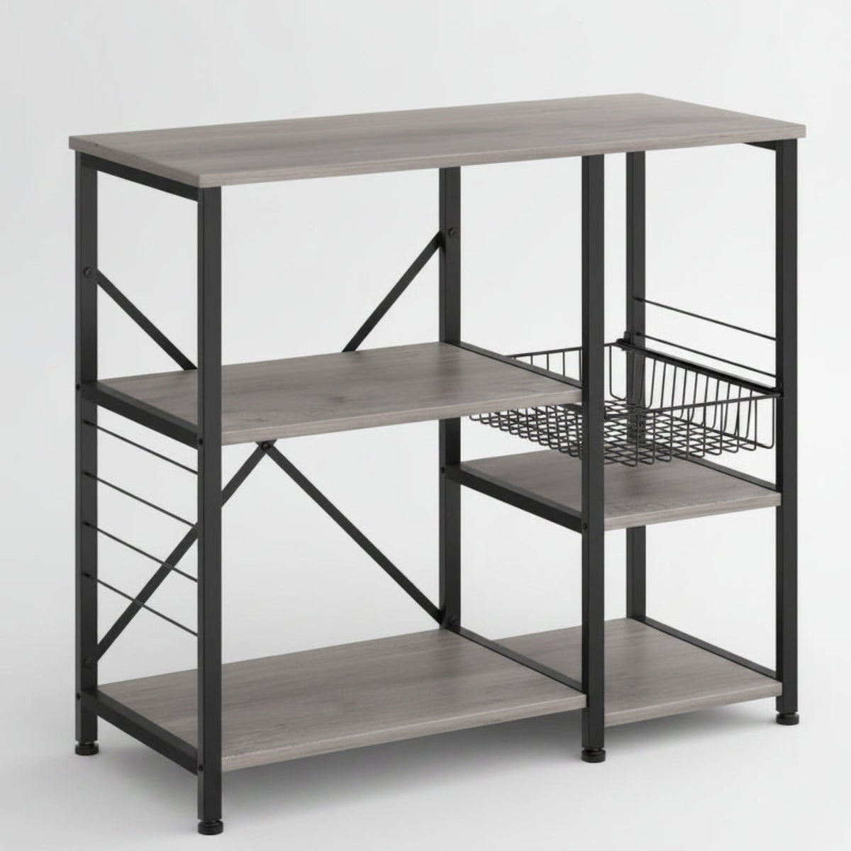 Kitchen Bakers Rack Coffee Bar Microwave Stand Storage Rack