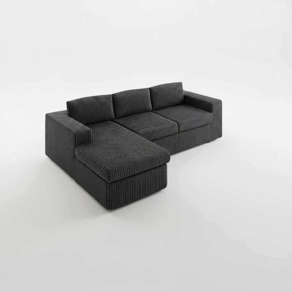 Cloud Modular Sectional Sofa L Shaped Corduroy Deep Seat