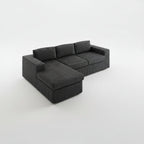 Cloud Modular Sectional Sofa L Shaped Corduroy Deep Seat