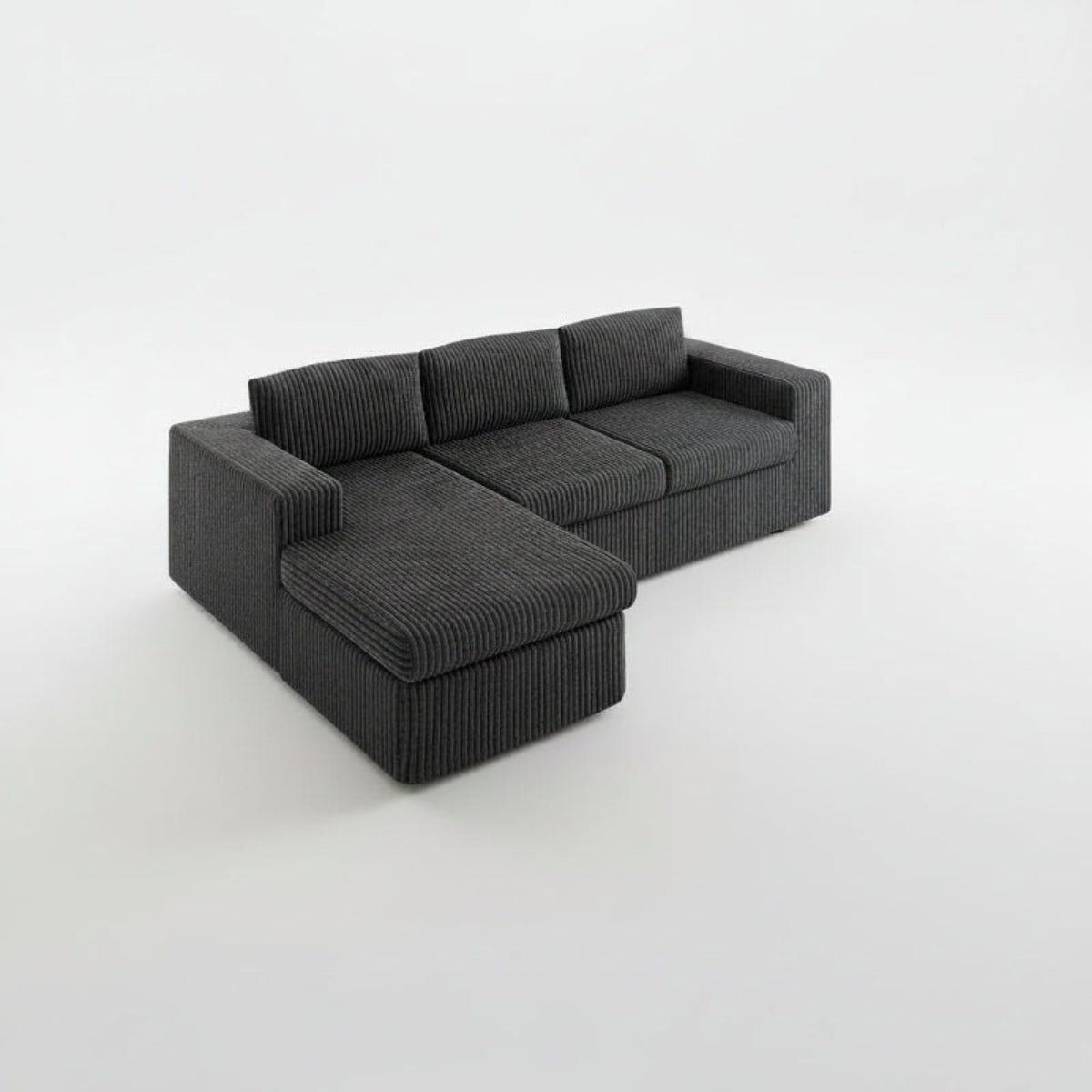 Cloud Modular Sectional Sofa L Shaped Corduroy Deep Seat