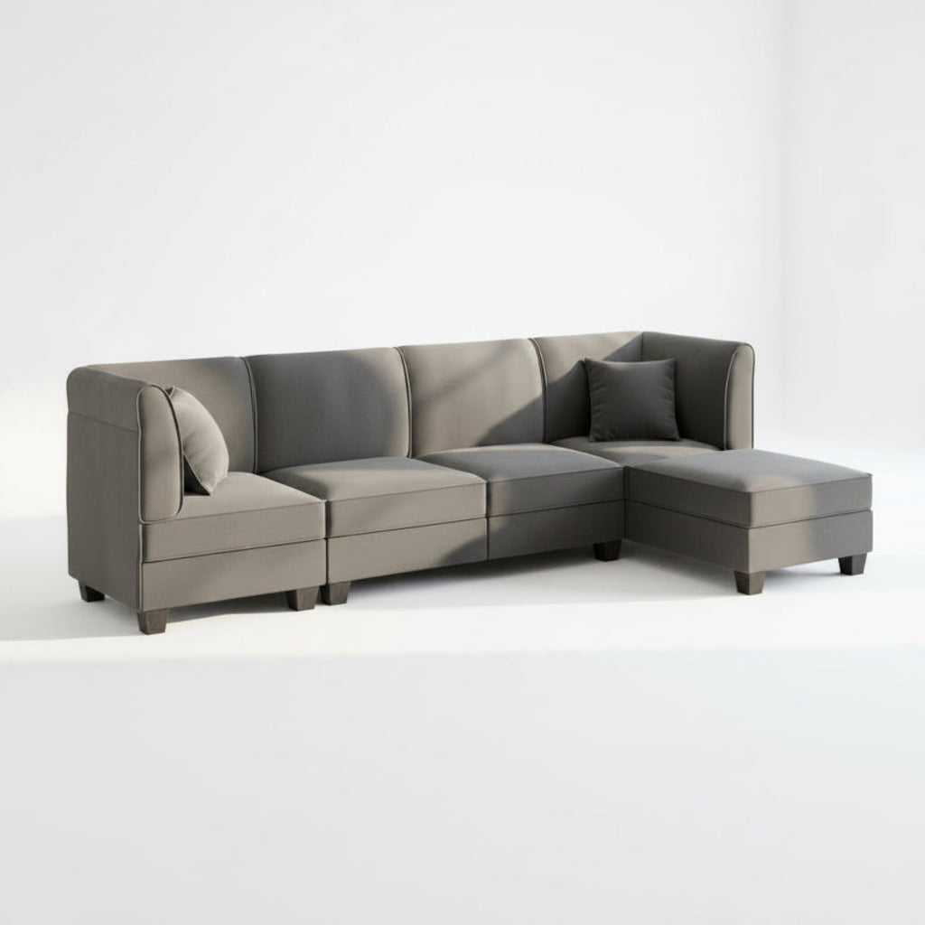 U Shaped Convertible Sectional Sofa Six Seat Living Room