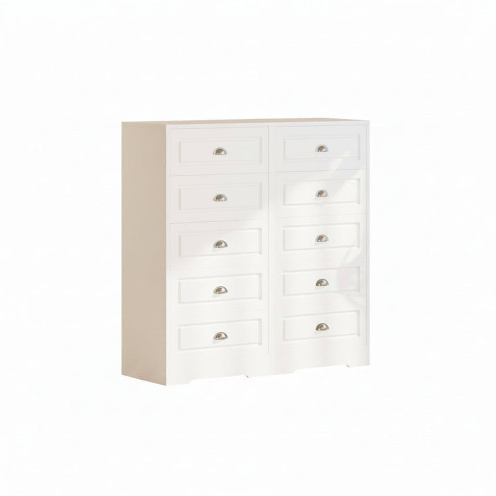 Tall Five Drawer Vertical Dresser Bedroom Storage Cabinet