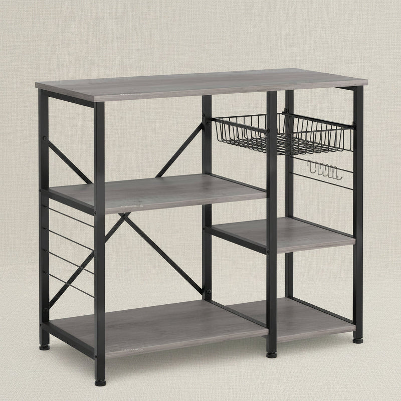 Kitchen Bakers Rack Coffee Bar Microwave Stand Storage Rack