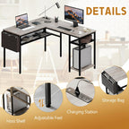 L Shaped Gaming Desk Home Office Fifty Inch Computer Table