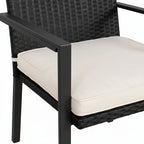 Outdoor Wicker Bistro Set Two Chairs Outdoor Patio Table