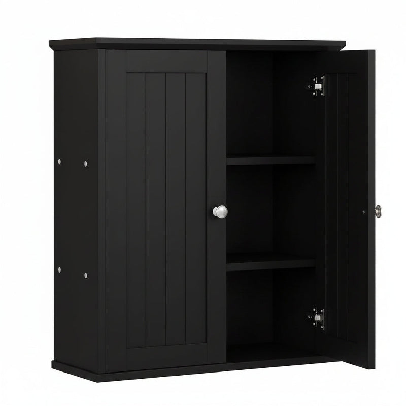 Bathroom Wall Mounted Cabinet Two Door Storage Organizer