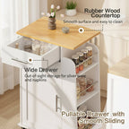 Rolling Kitchen Island Cart Storage Cabinet Mobile Kitchen