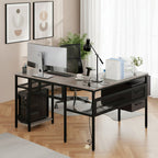 L Shaped Gaming Desk Home Office Fifty Inch Computer Table