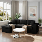 Cloud Modular Sectional Sofa L Shaped Corduroy Deep Seat
