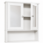 Bathroom Medicine Cabinet Mirror Two Door Storage Cabinet
