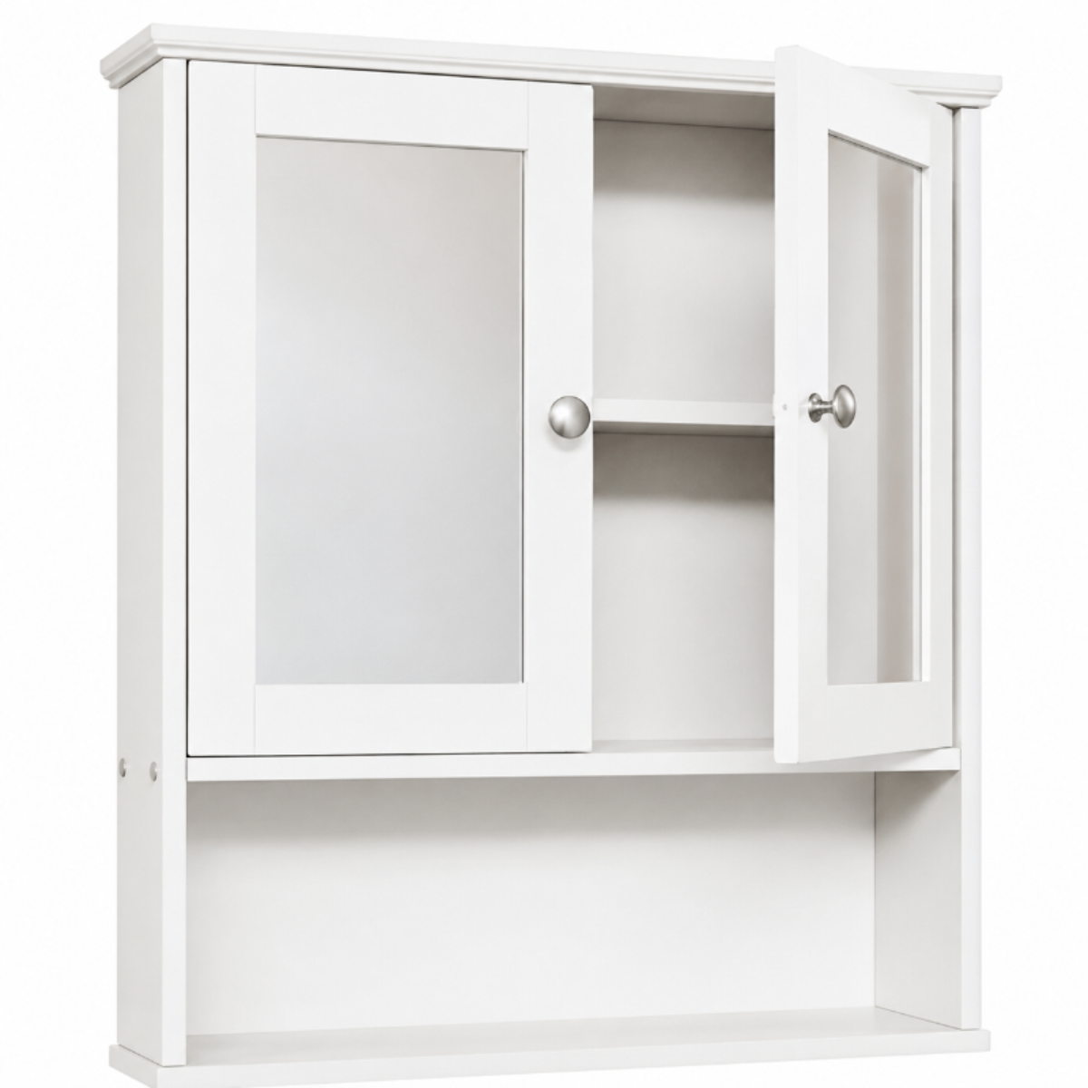 Bathroom Medicine Cabinet Mirror Two Door Storage Cabinet