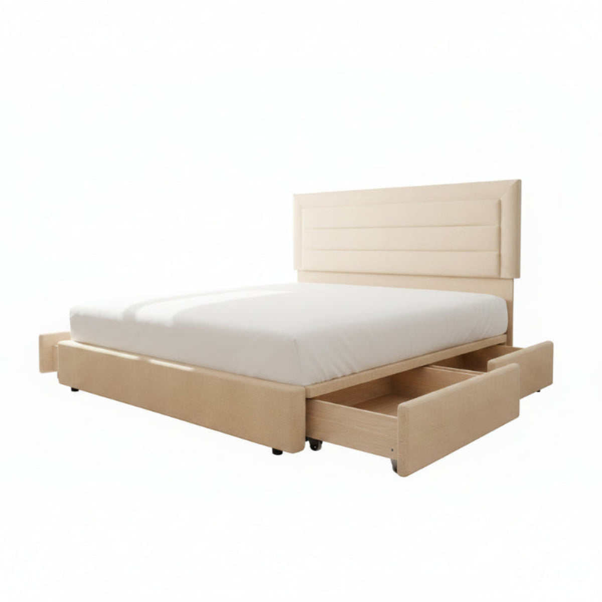Bed Frame with 4 Storage Drawers Modern Platform Bed Set