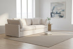 Large 2 Piece Modular Sofa Set in Nomad Snow
