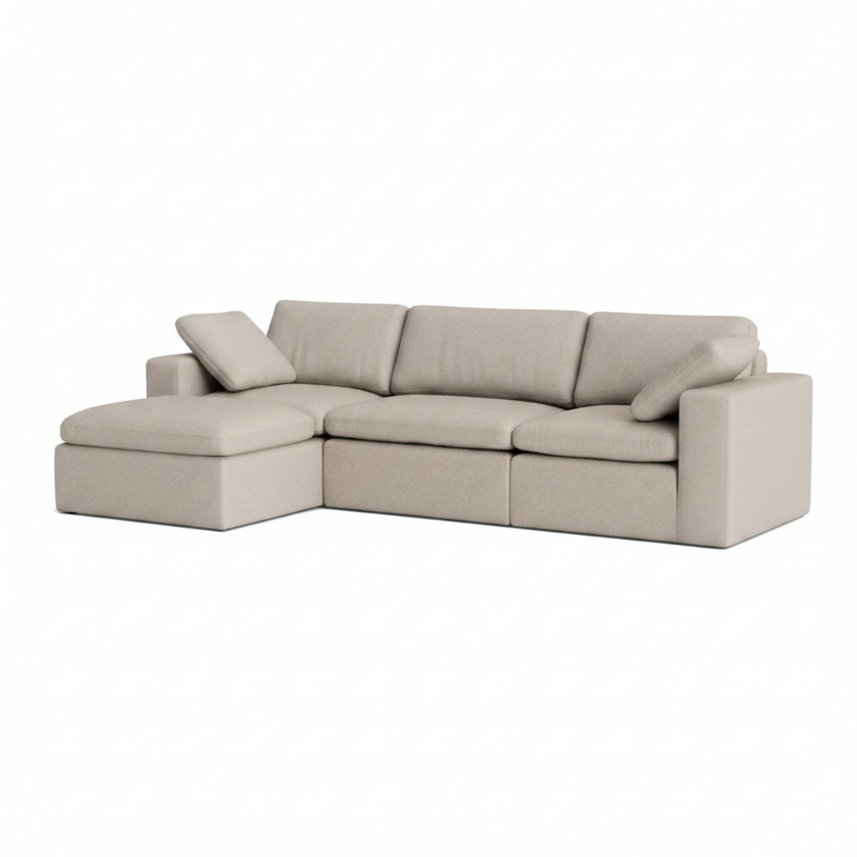 Outdoor 4 Piece Modular Sectional Sofa in Desert