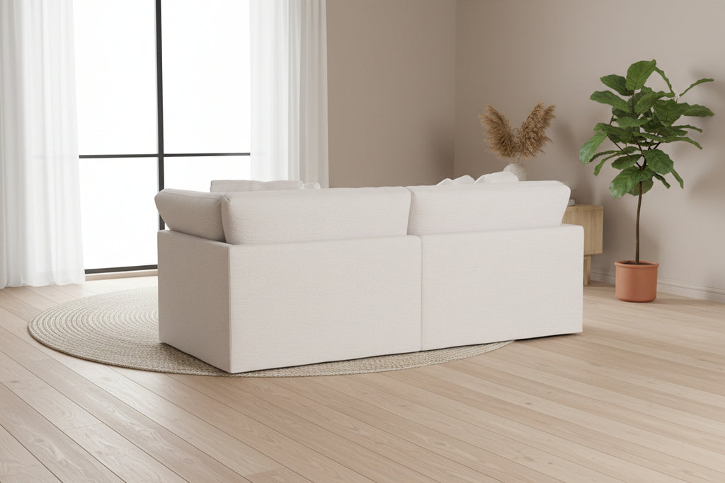 Large 2 Piece Modular Sofa Set in Nomad Snow