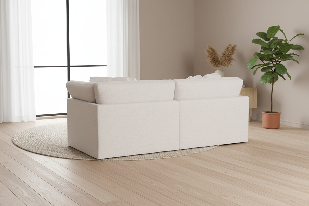 Large 2 Piece Modular Sofa Set in Nomad Snow