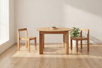 Round Extendable Oak Dining Table Seats 4 to 8