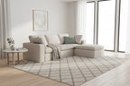 Outdoor 4 Piece Modular Sectional Sofa in Desert