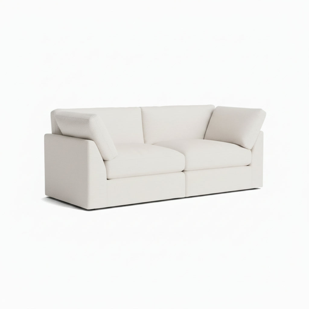 Large 2 Piece Modular Sofa Set in Nomad Snow
